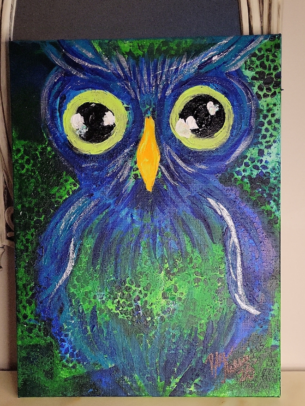 "Give A Hoot, Harold" Original Artwork Created By Brea Marie 12in X 16in - Picture 8 of 8